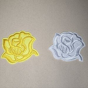Yellow and White Rose Patches